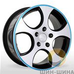 Диск BK 029 MtBPBluL (Matt Black Polished Blue Line) Storm